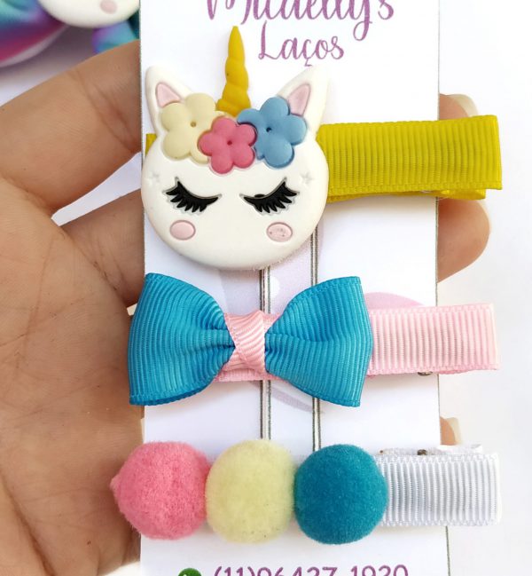 Hair Clip Unicórnio