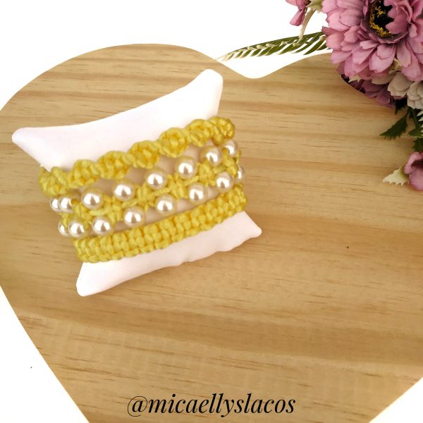 Pulseira Macramê Adulto - Ajustável - Imagem 3