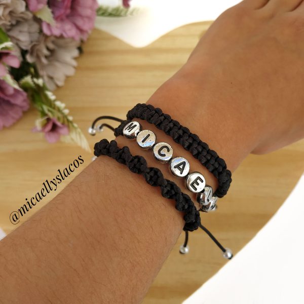 Pulseira Macramê infantil com nome - Ajustável