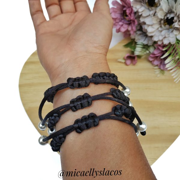 Pulseira Macramê Adulto - Ajustável - Imagem 5