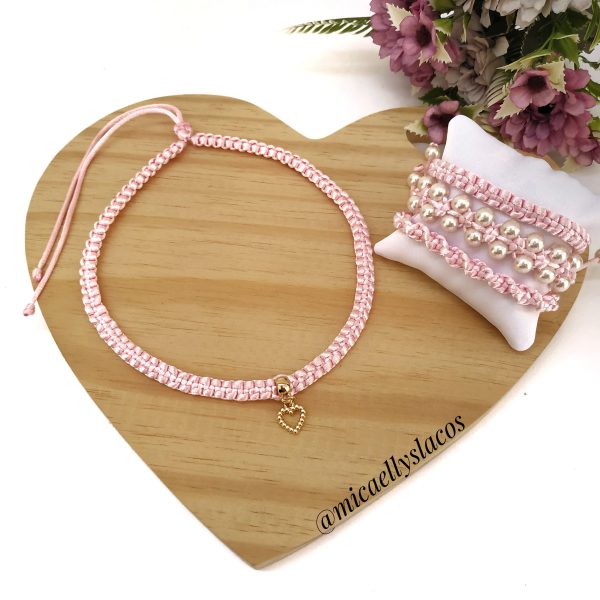 Choker + pulseira Macramê Adulto