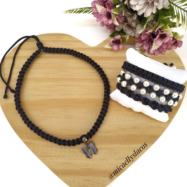 Choker + pulseira Macramê Adulto - Imagem 2