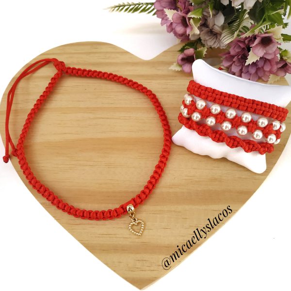 Choker + pulseira Macramê Adulto - Imagem 3