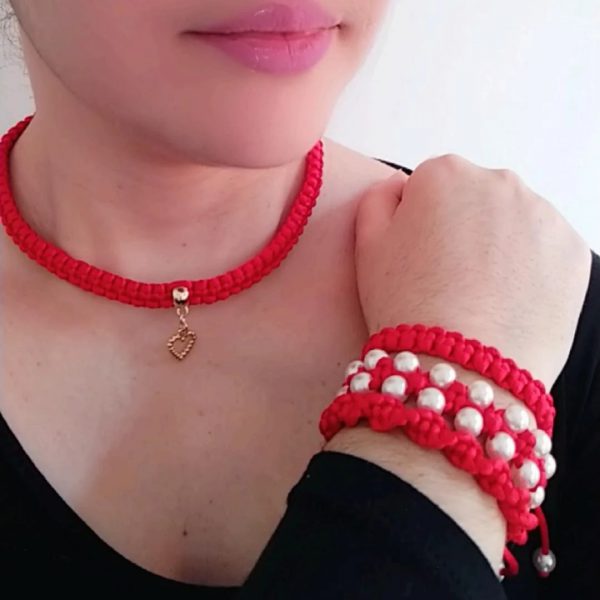 Choker + pulseira Macramê Adulto - Imagem 6