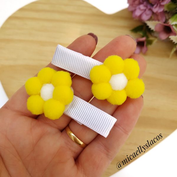 Dupla Flor pompom - PP