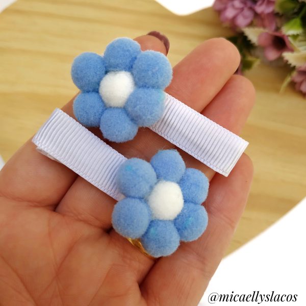 Dupla Flor pompom - PP - Imagem 4