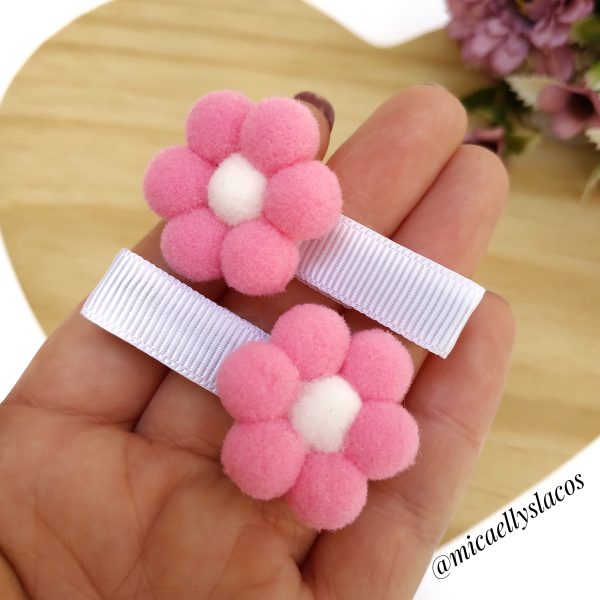 Dupla Flor pompom - PP - Imagem 5